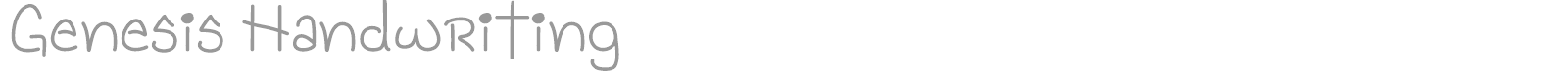 Genesis Handwriting font preview